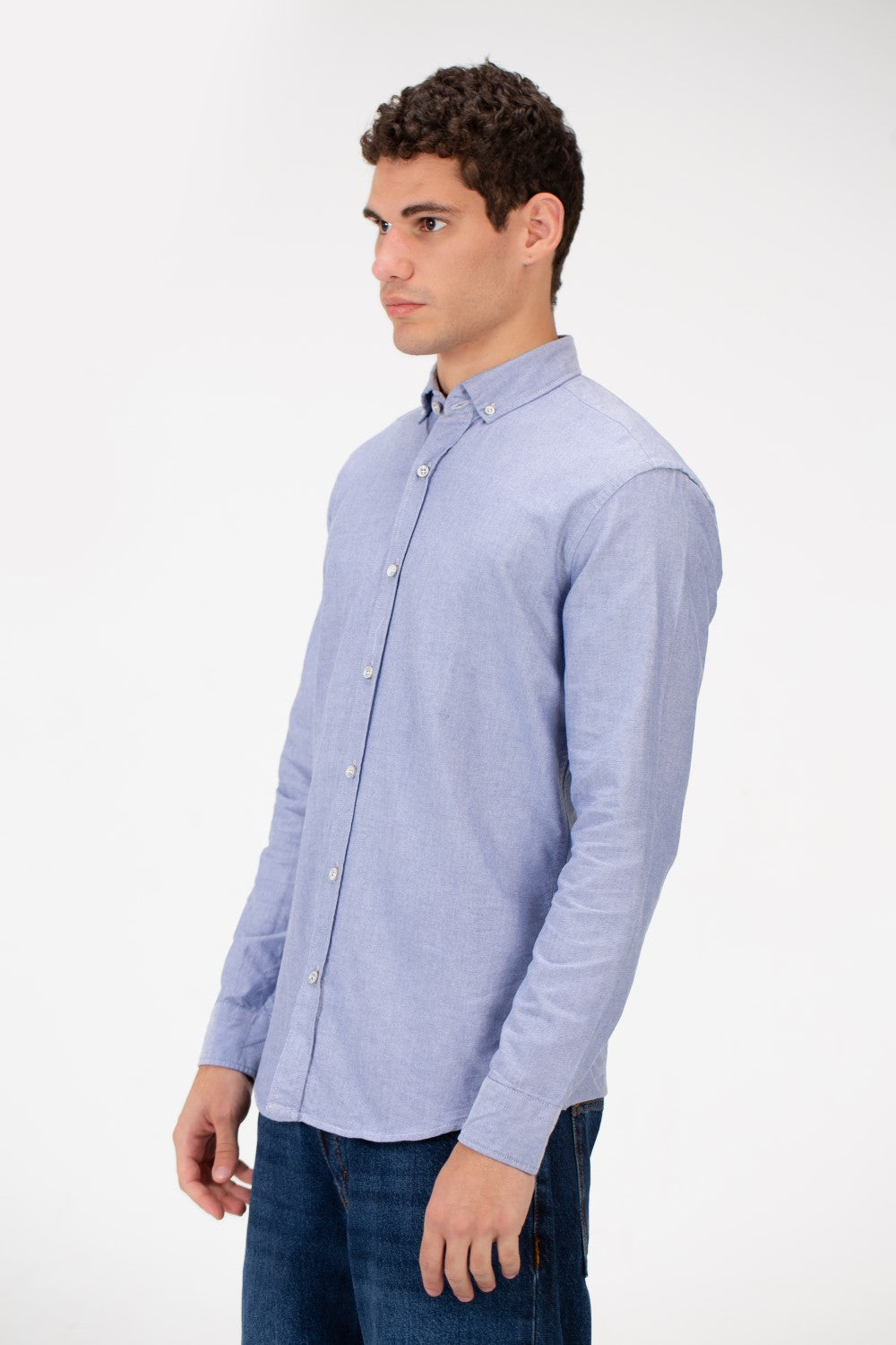 Men's Basic Slim Fit Long Sleeve Shirt