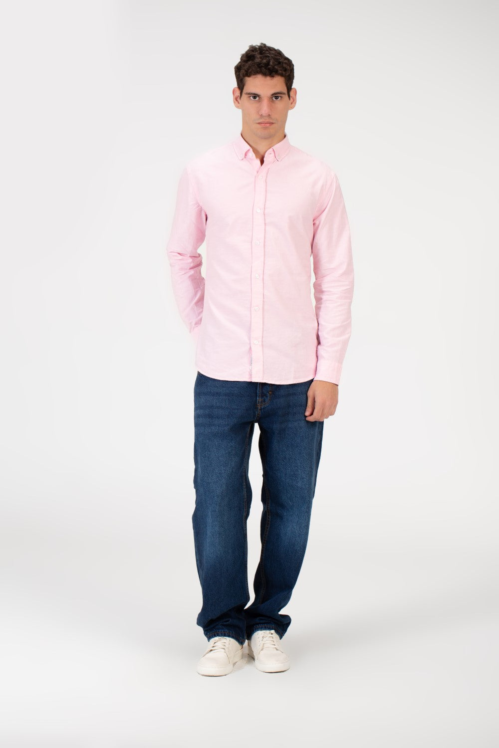 Men's Basic Slim Fit Long Sleeve Shirt