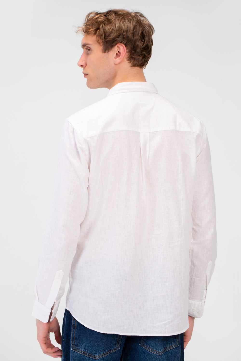 Men's Basic Long Sleeve Regular Fit Collar Shirt