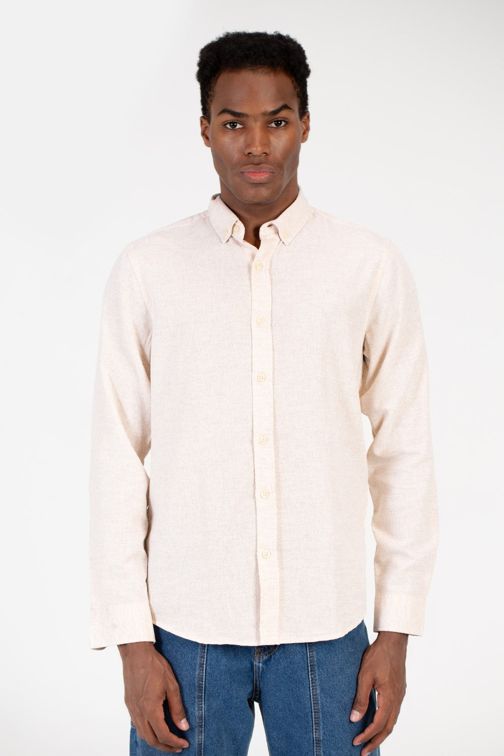 Men's Basic Slim Fit Poplin Long Sleeve Shirt