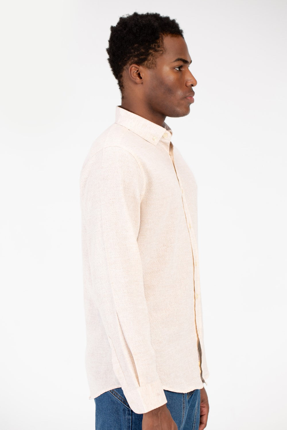 Men's Basic Slim Fit Poplin Long Sleeve Shirt