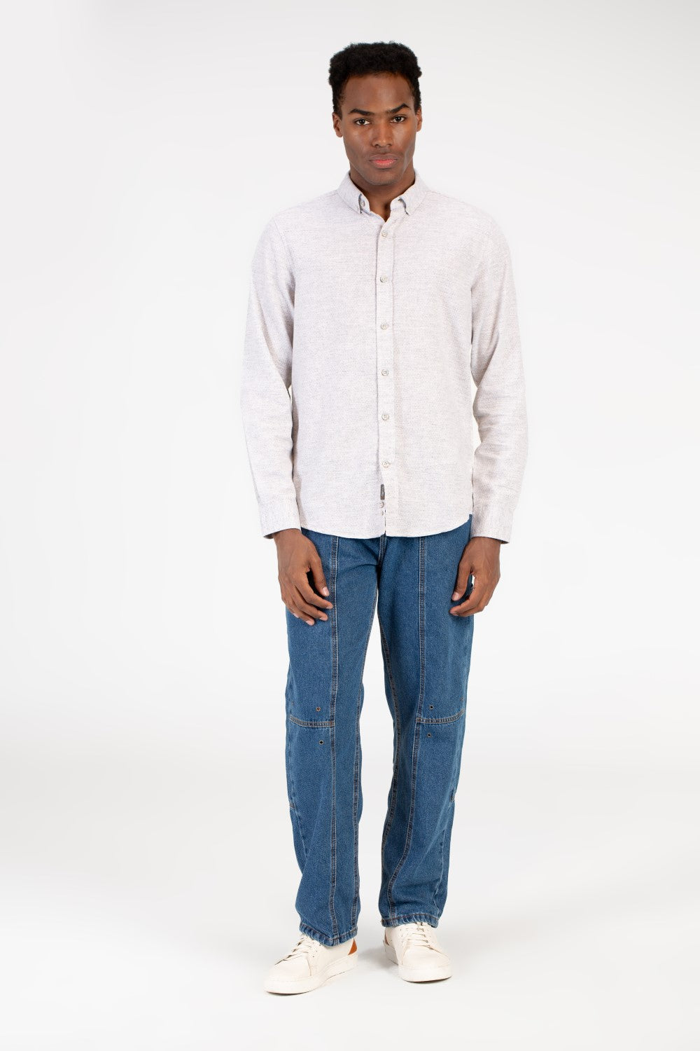 Men's Basic Slim Fit Poplin Long Sleeve Shirt