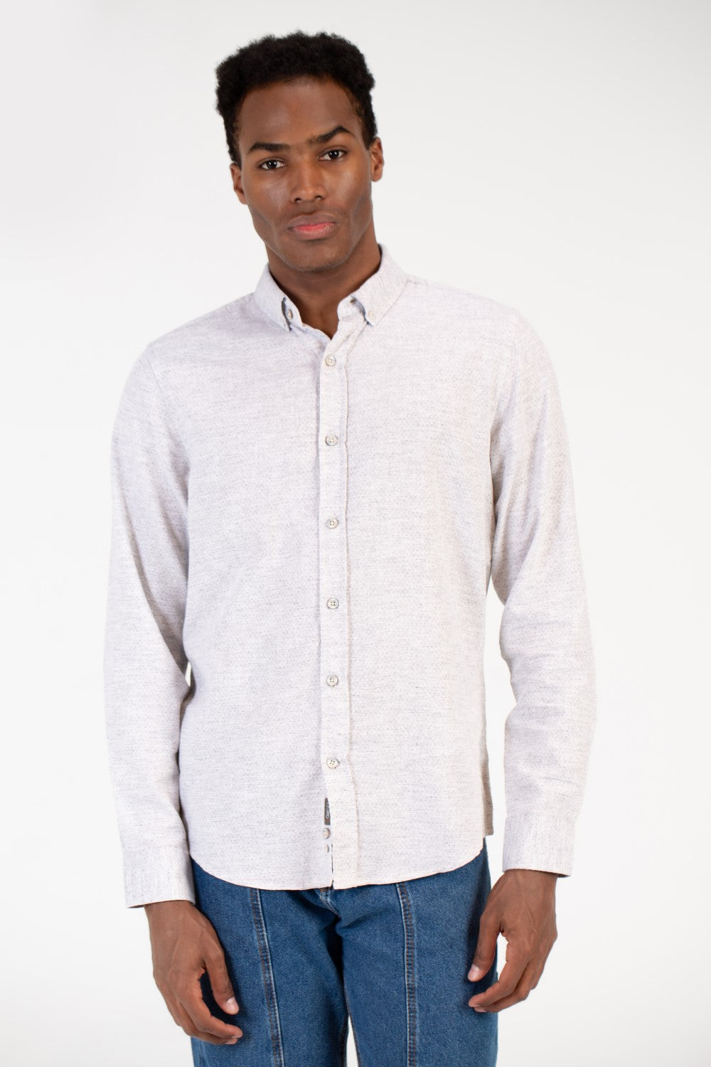 Men's Basic Slim Fit Poplin Long Sleeve Shirt