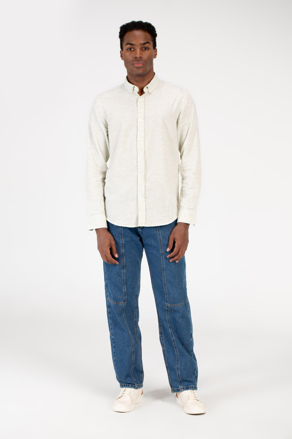 Men's Basic Slim Fit Poplin Long Sleeve Shirt