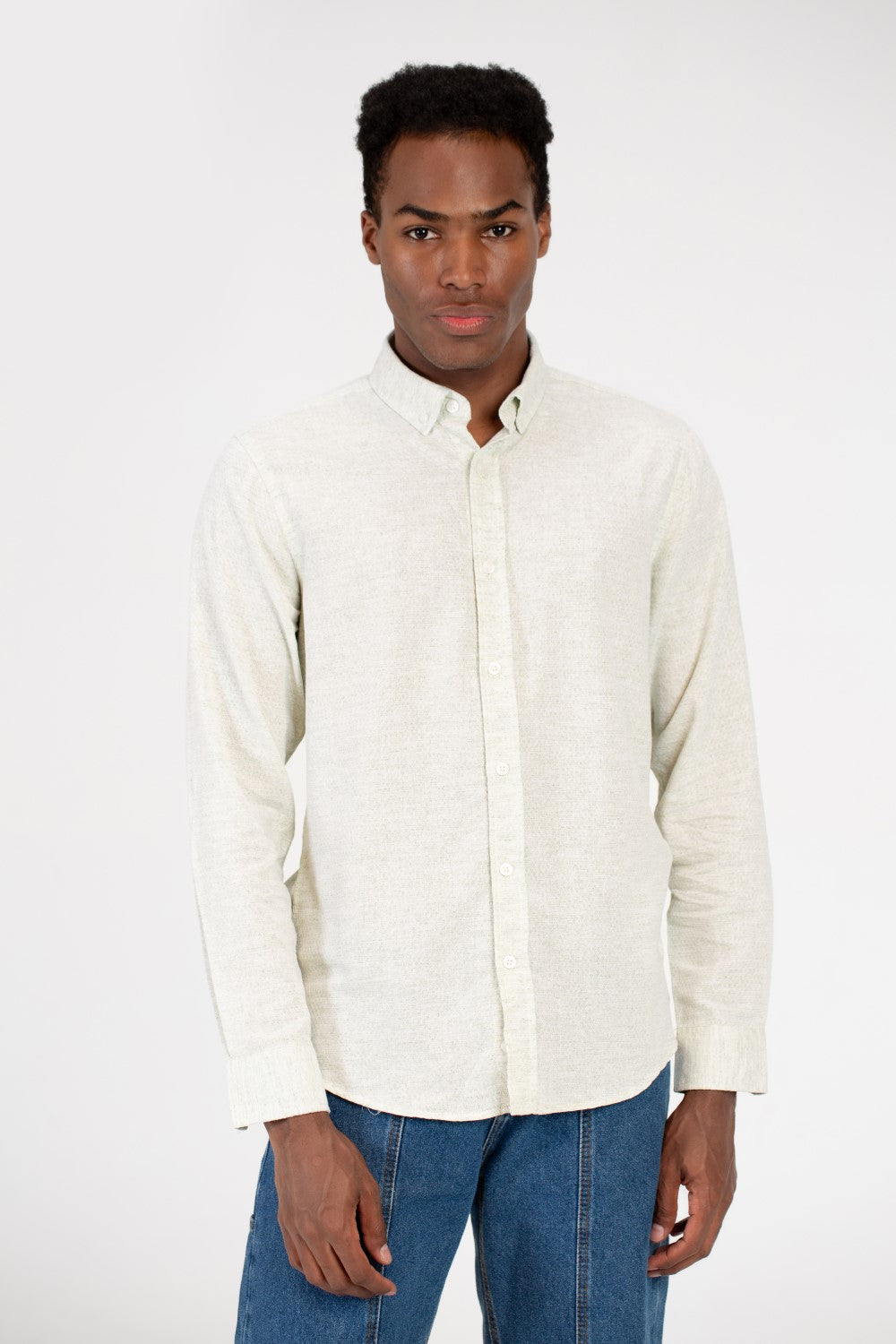 Men's Basic Slim Fit Poplin Long Sleeve Shirt