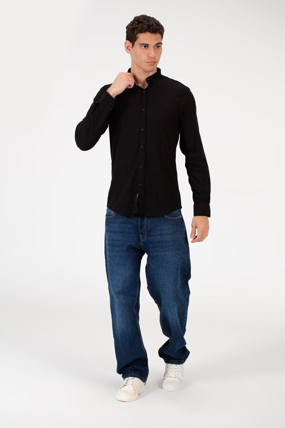 Men's Basic Plain Slim Fit Shirt In Comfortable Material