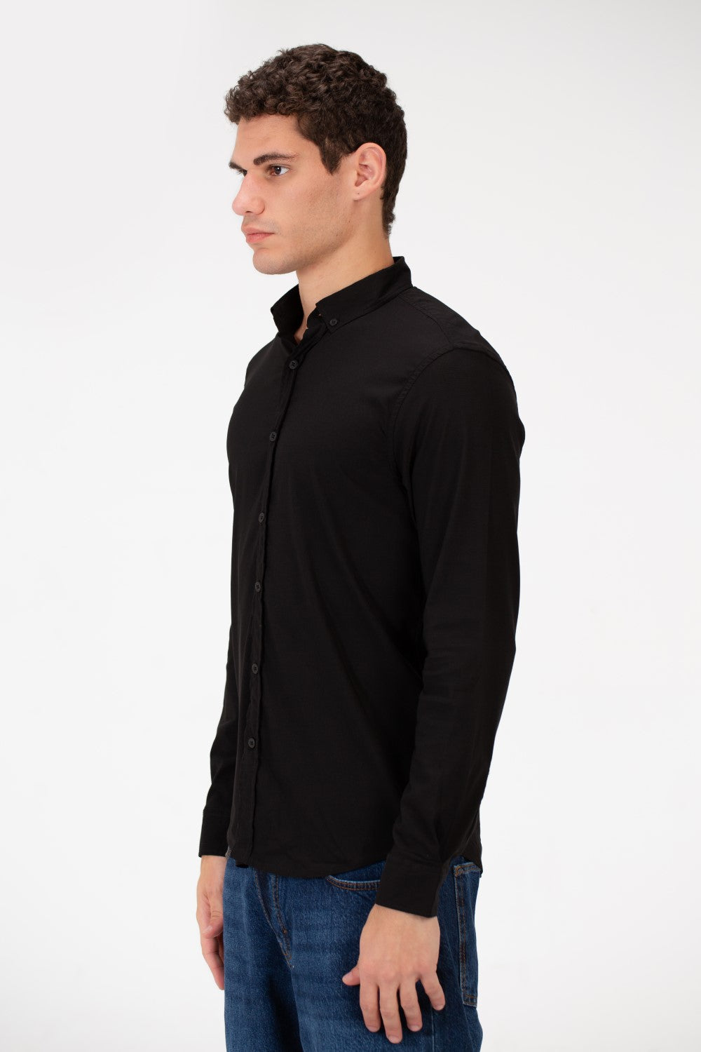Men's Basic Plain Slim Fit Shirt In Comfortable Material