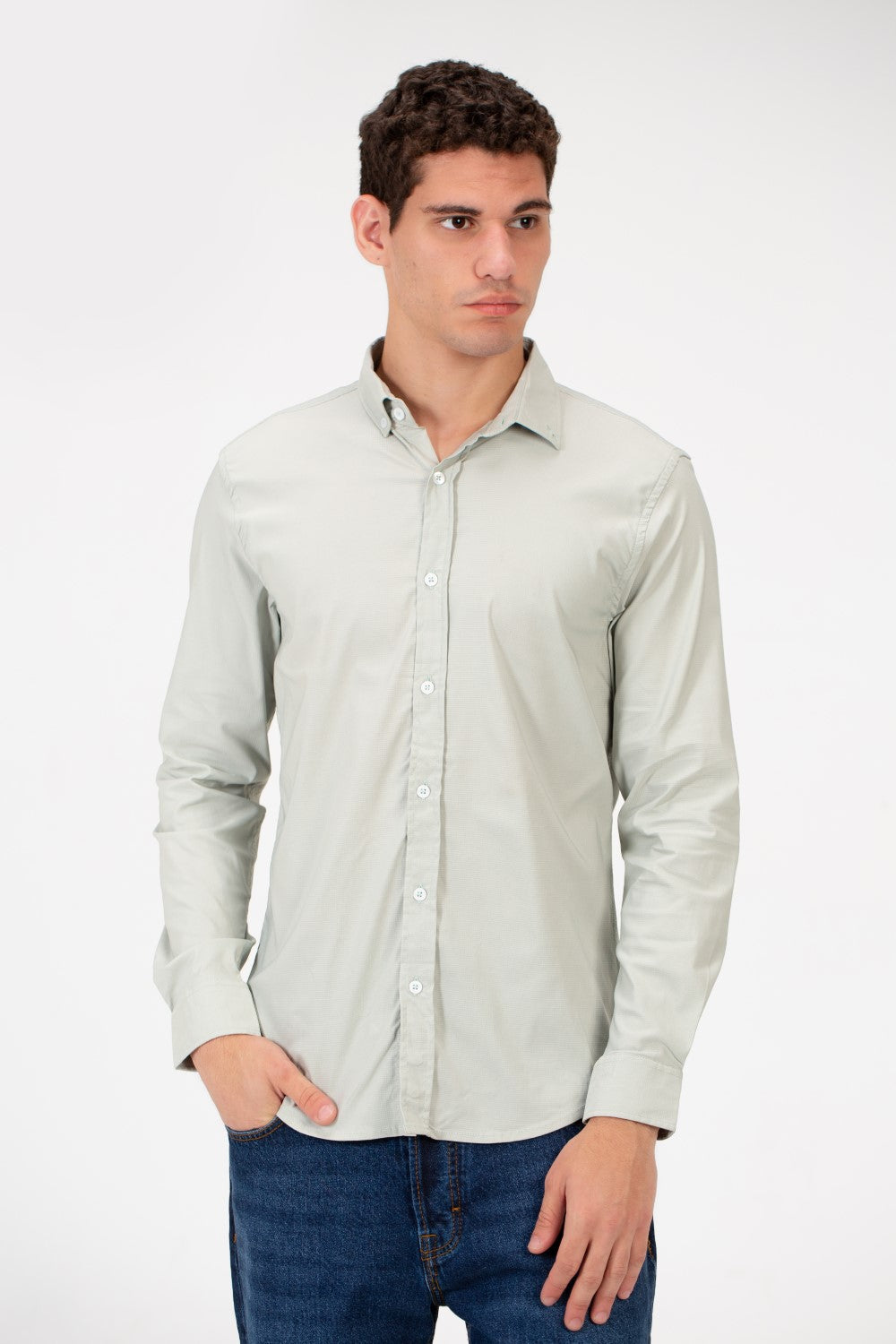 Men's Basic Plain Slim Fit Shirt In Comfortable Material