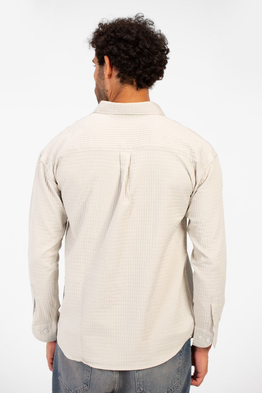 Men's Basic Oversized Shirt With Front Pocket And Long Sleeves