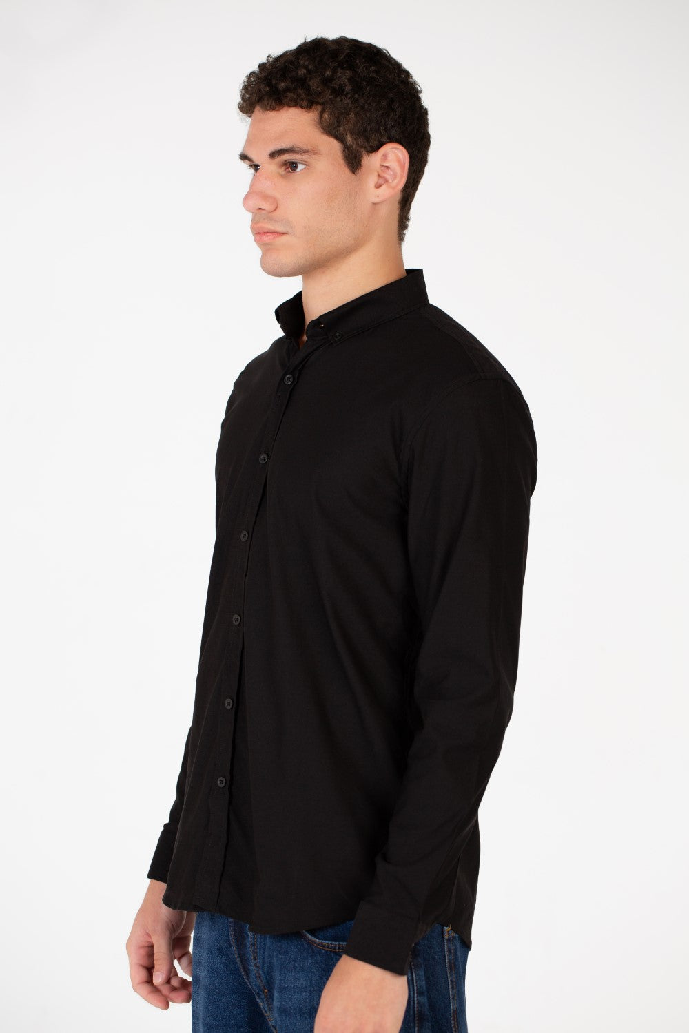 Men's Basic Slim Fit Full Button Shirt