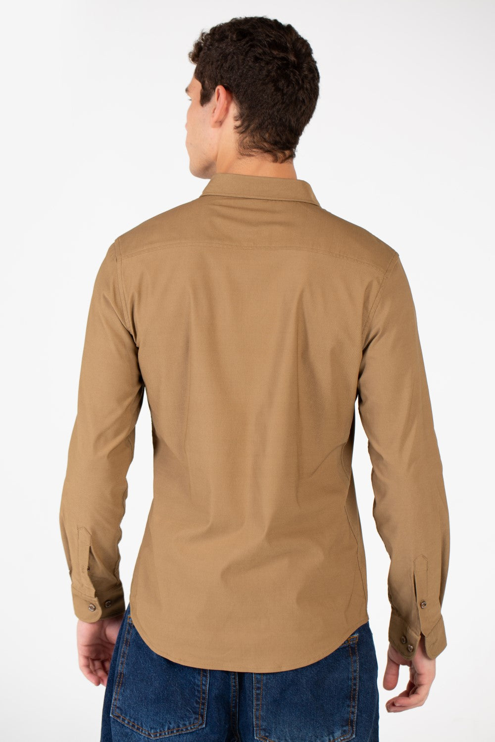 Men's Basic Slim Fit Full Button Shirt