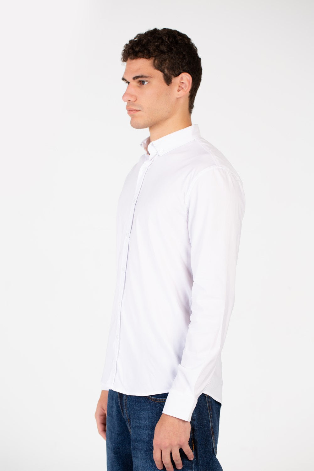 Men's Basic Slim Fit Full Button Shirt