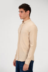 Men's Slim Fit Long Sleeve Basic Shirt