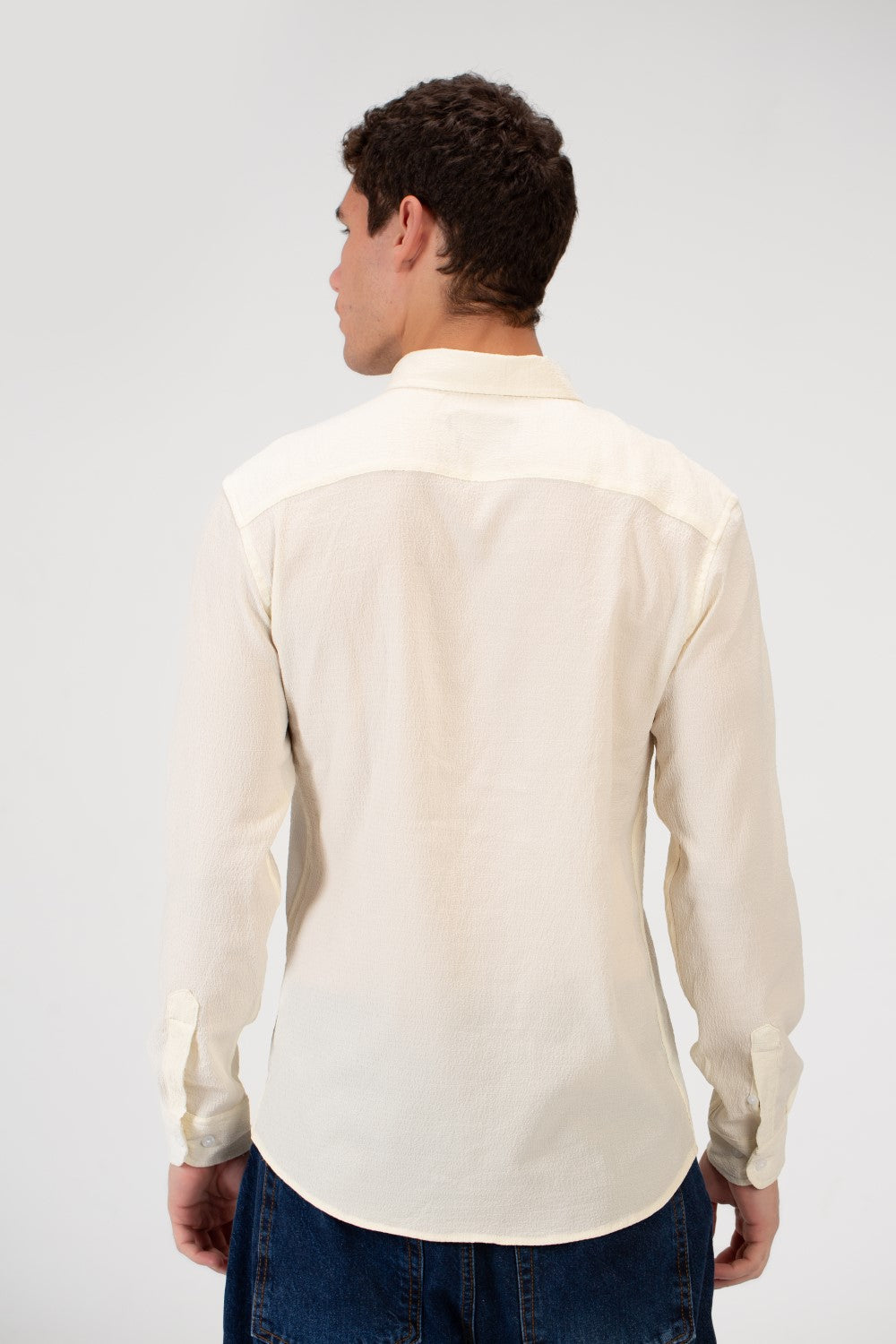 Men's Slim Fit Long Sleeve Basic Shirt