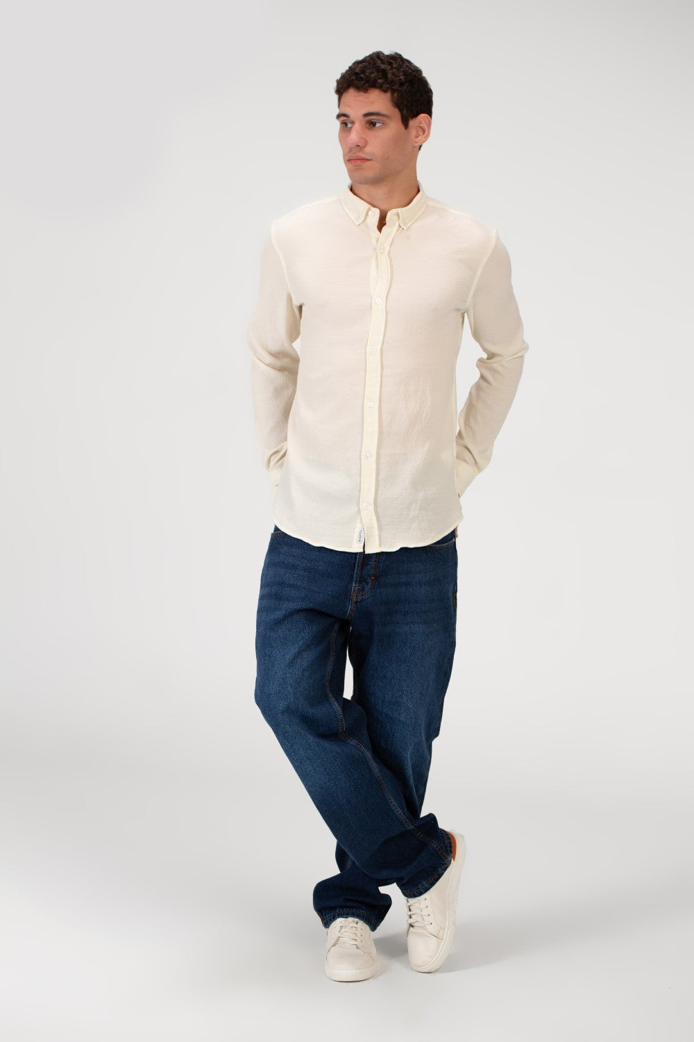 Men's Slim Fit Long Sleeve Basic Shirt