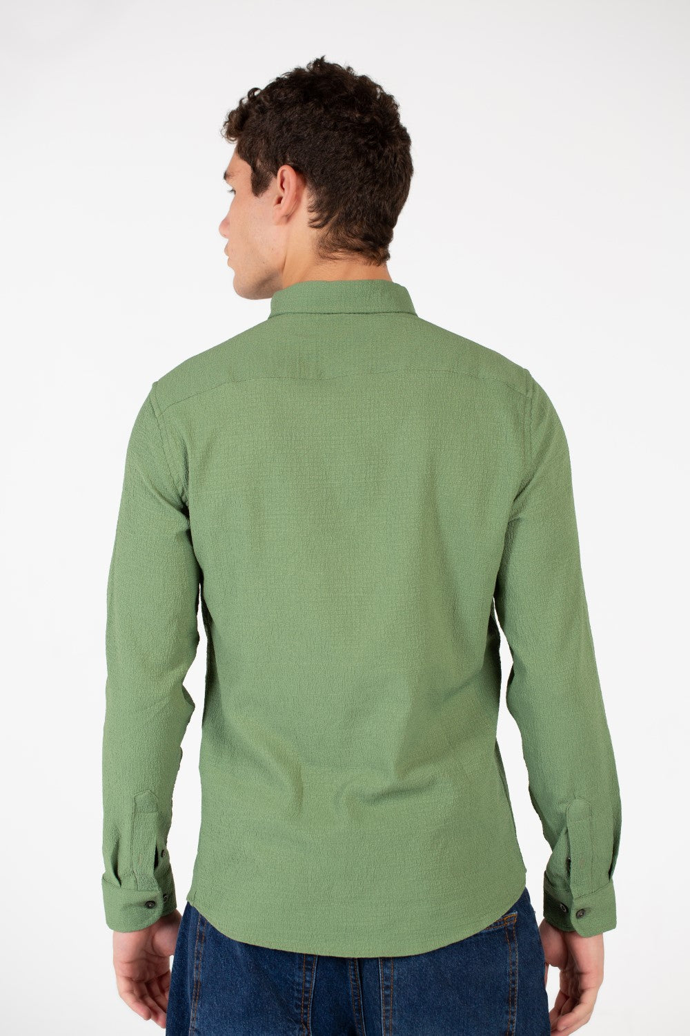 Men's Slim Fit Long Sleeve Basic Shirt