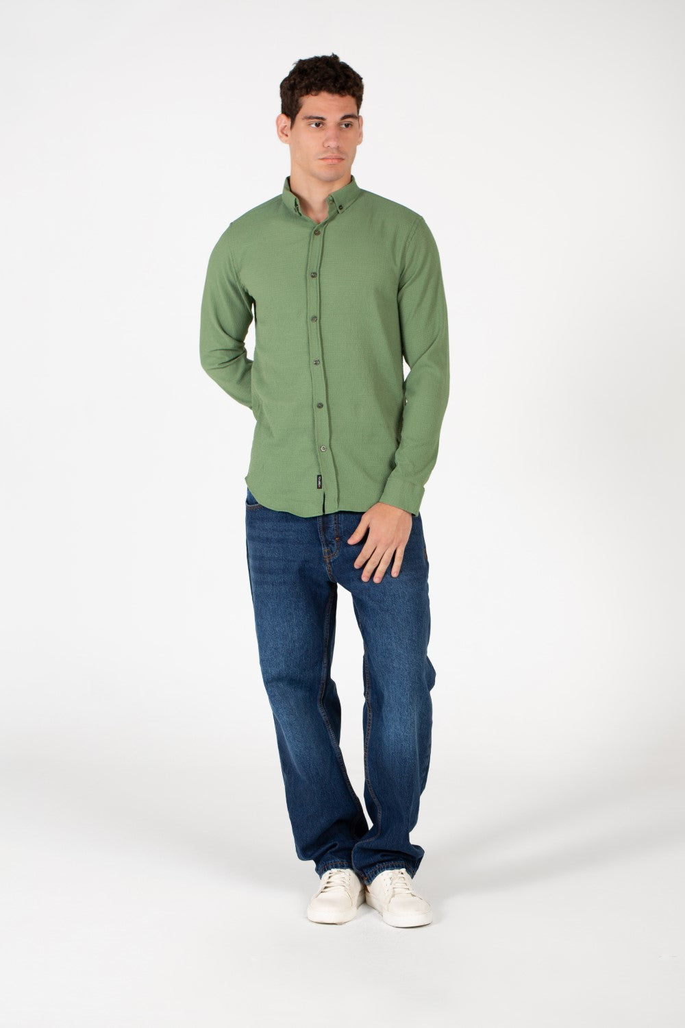 Men's Slim Fit Long Sleeve Basic Shirt