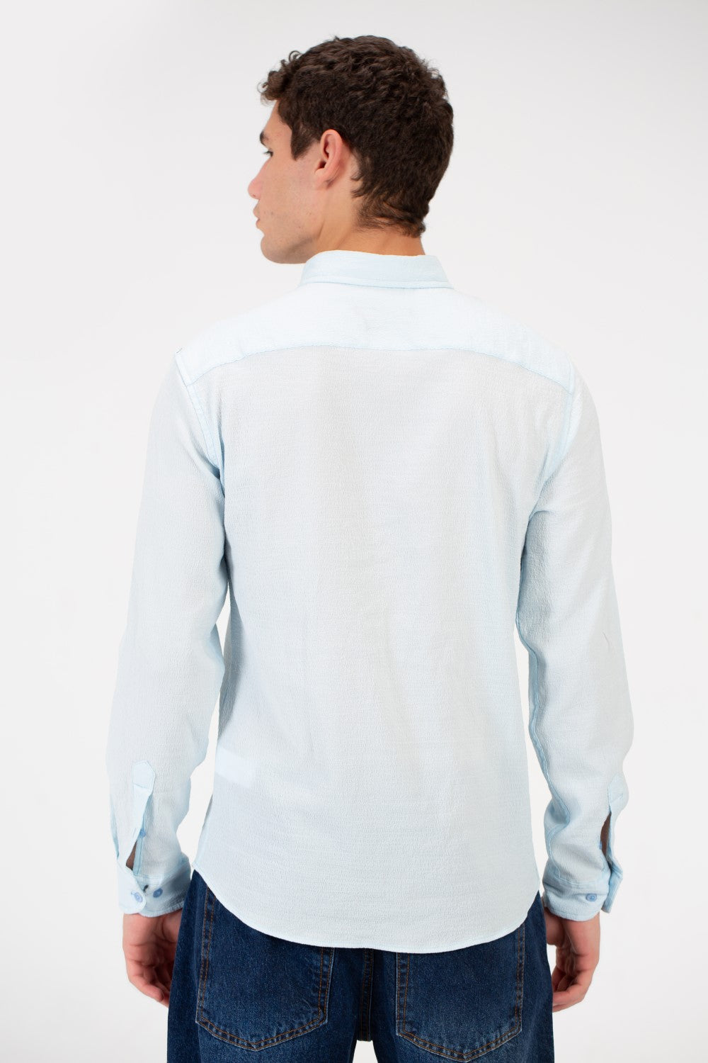 Men's Slim Fit Long Sleeve Basic Shirt