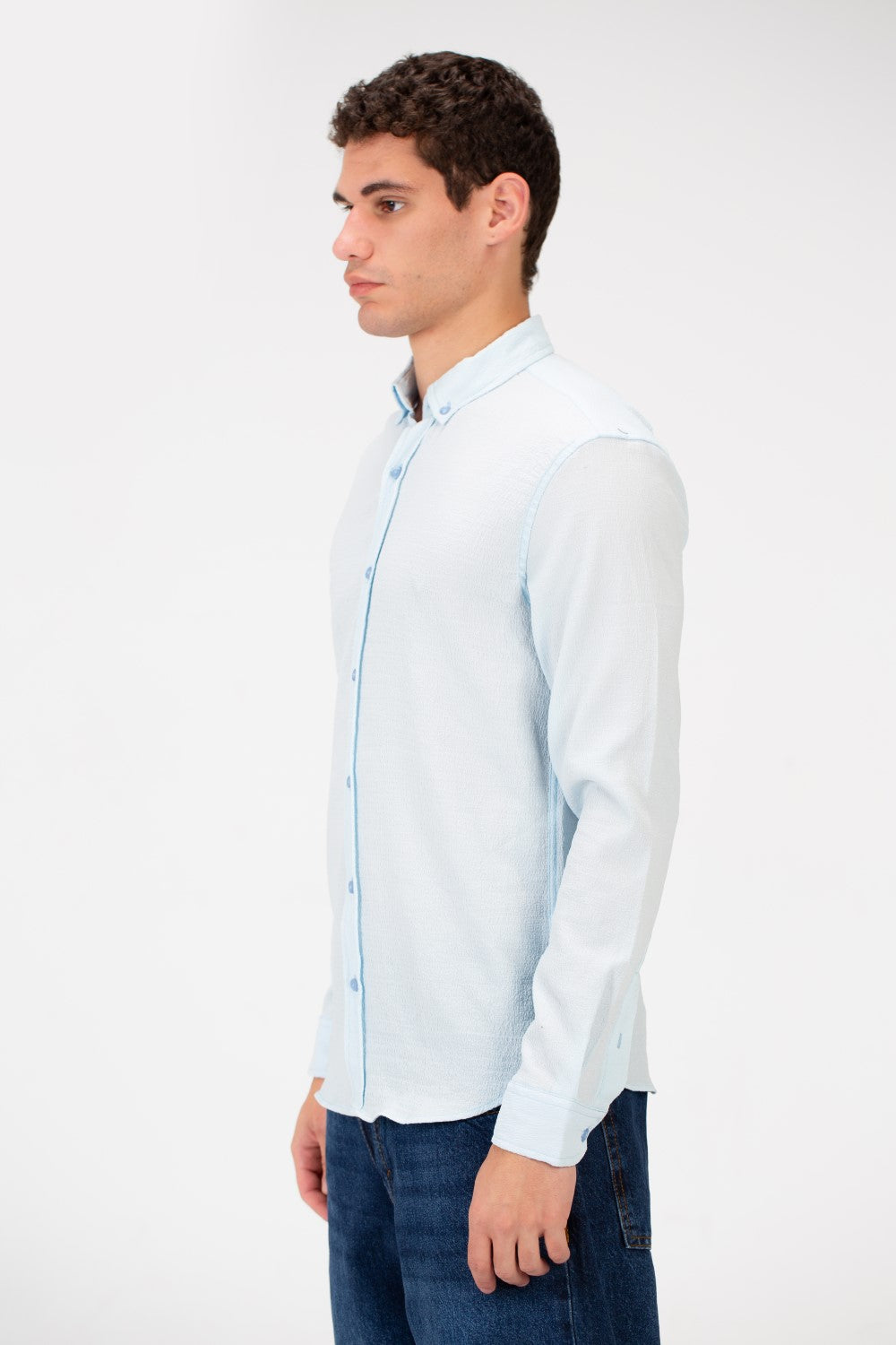 Men's Slim Fit Long Sleeve Basic Shirt