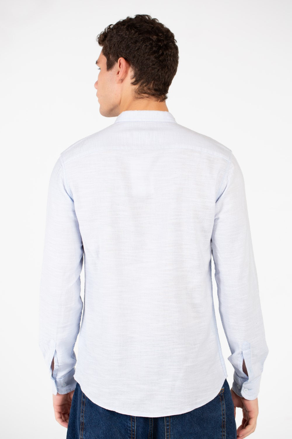 Men's Basic Slim Fit Long Sleeved Shirt