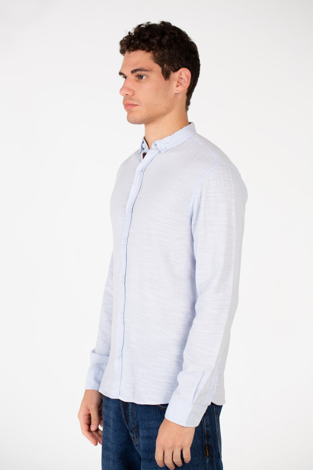 Men's Basic Slim Fit Long Sleeved Shirt