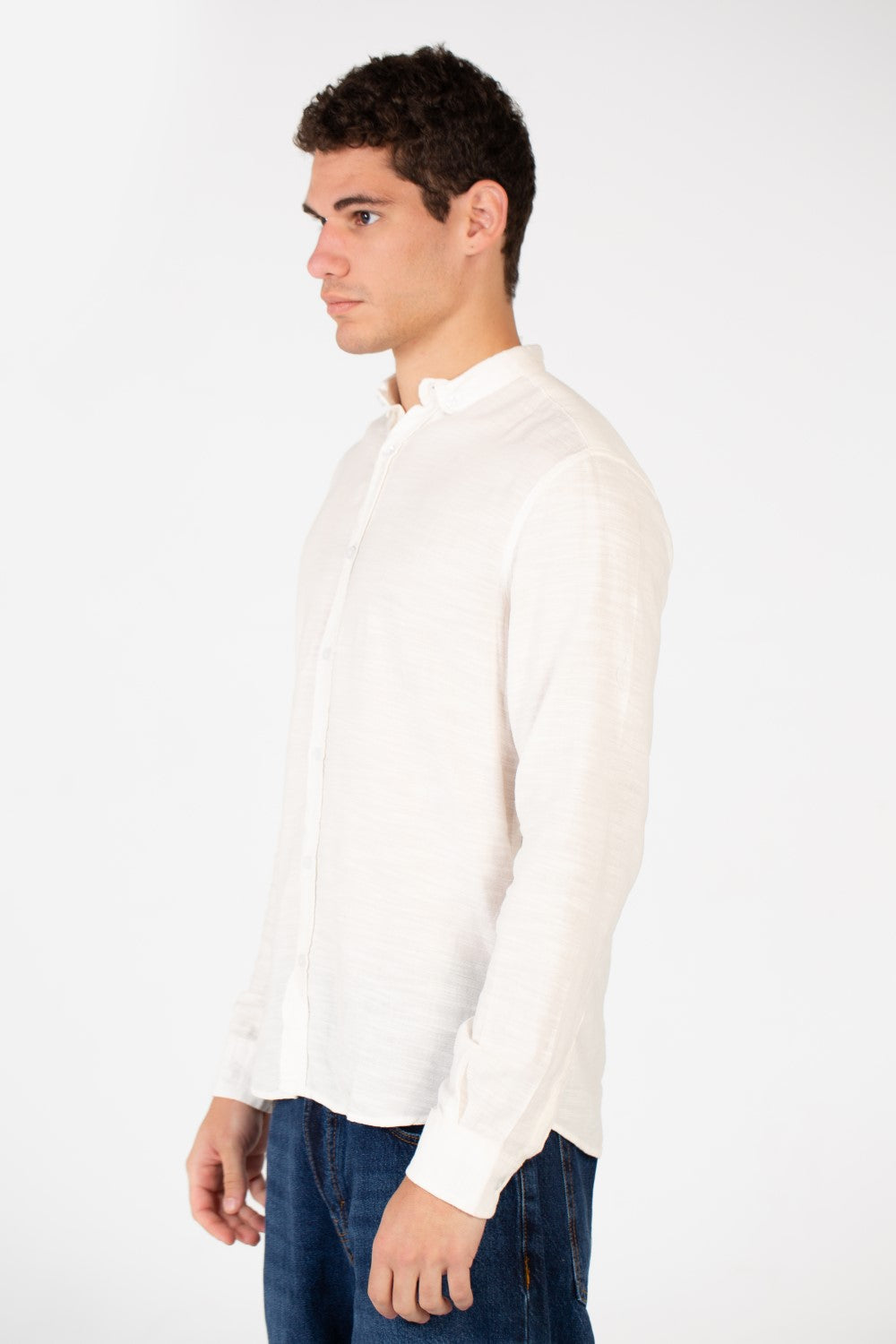Men's Basic Slim Fit Long Sleeved Shirt