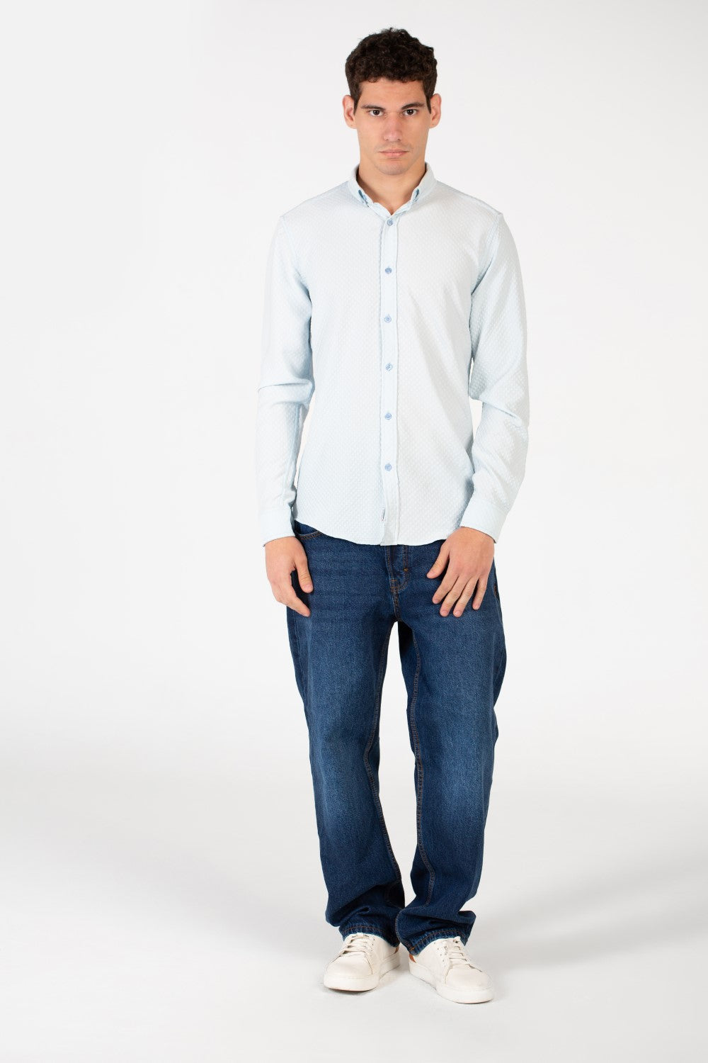 Men's Slim Fit Basic Long Sleeve Shirt