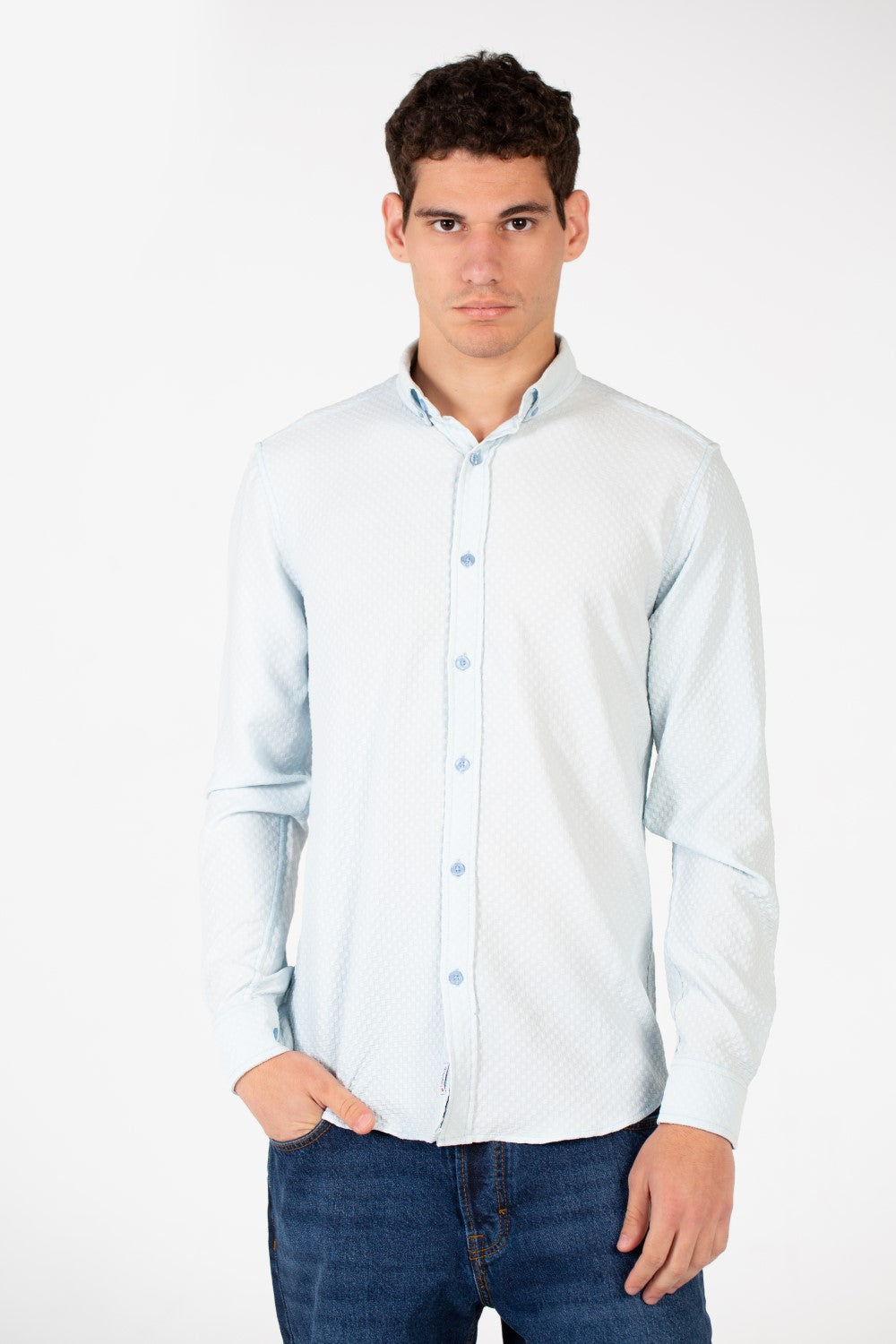 Men's Slim Fit Basic Long Sleeve Shirt
