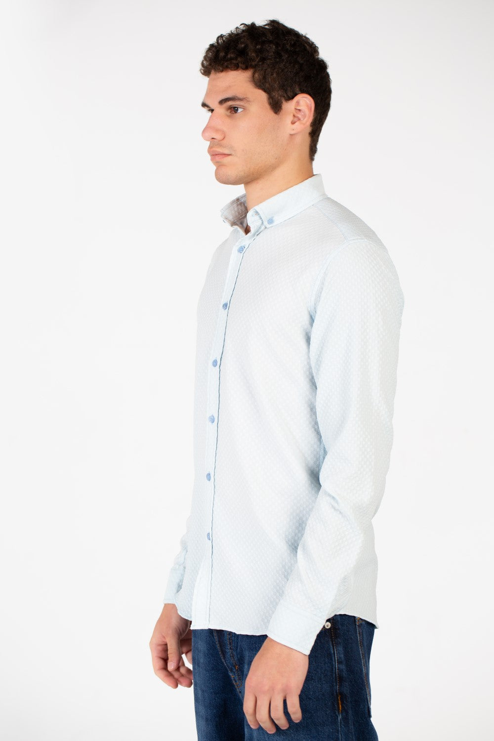 Men's Slim Fit Basic Long Sleeve Shirt