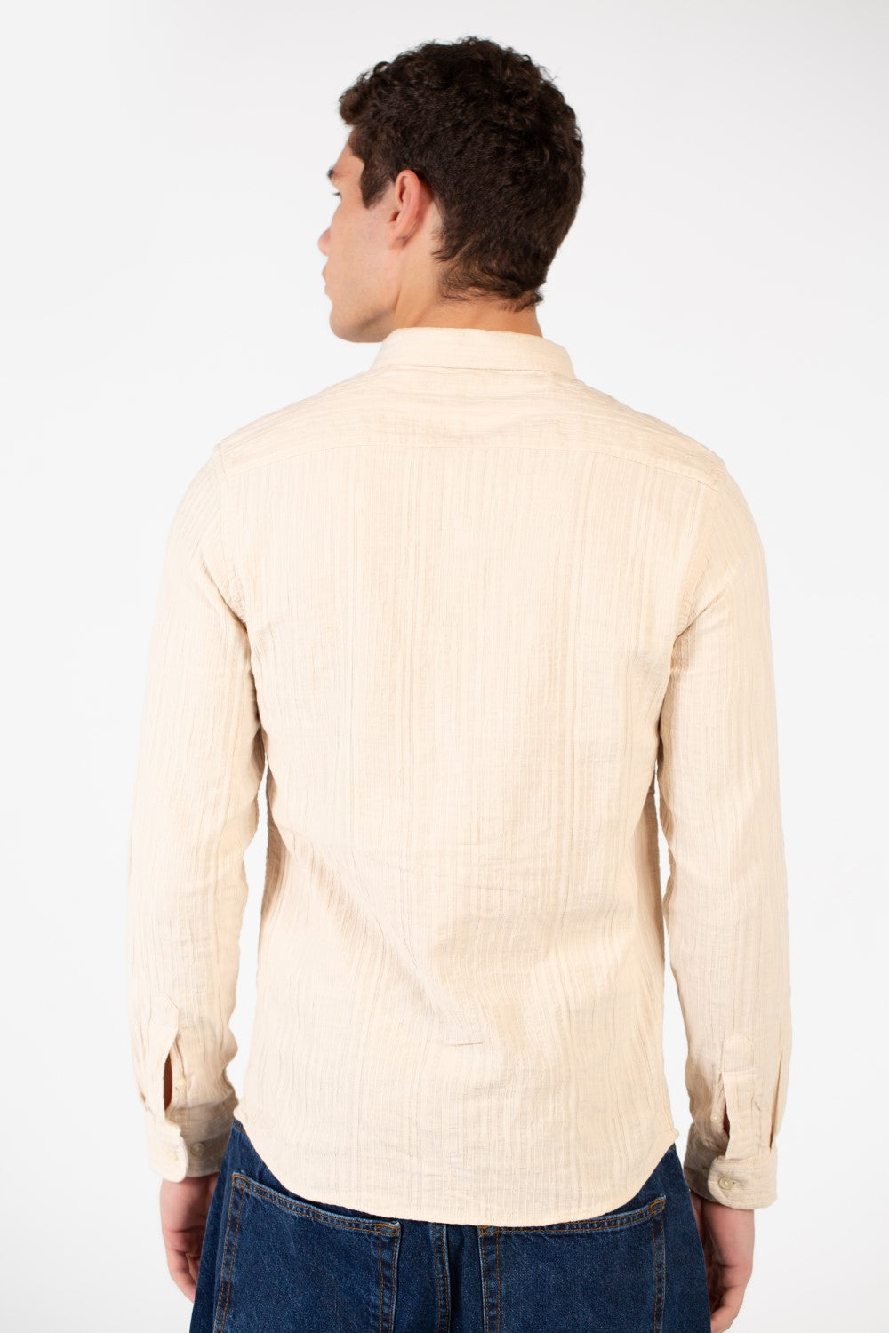 Men's Basic Slim Fit Collar Long Sleeve Shirt