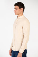Men's Basic Slim Fit Collar Long Sleeve Shirt