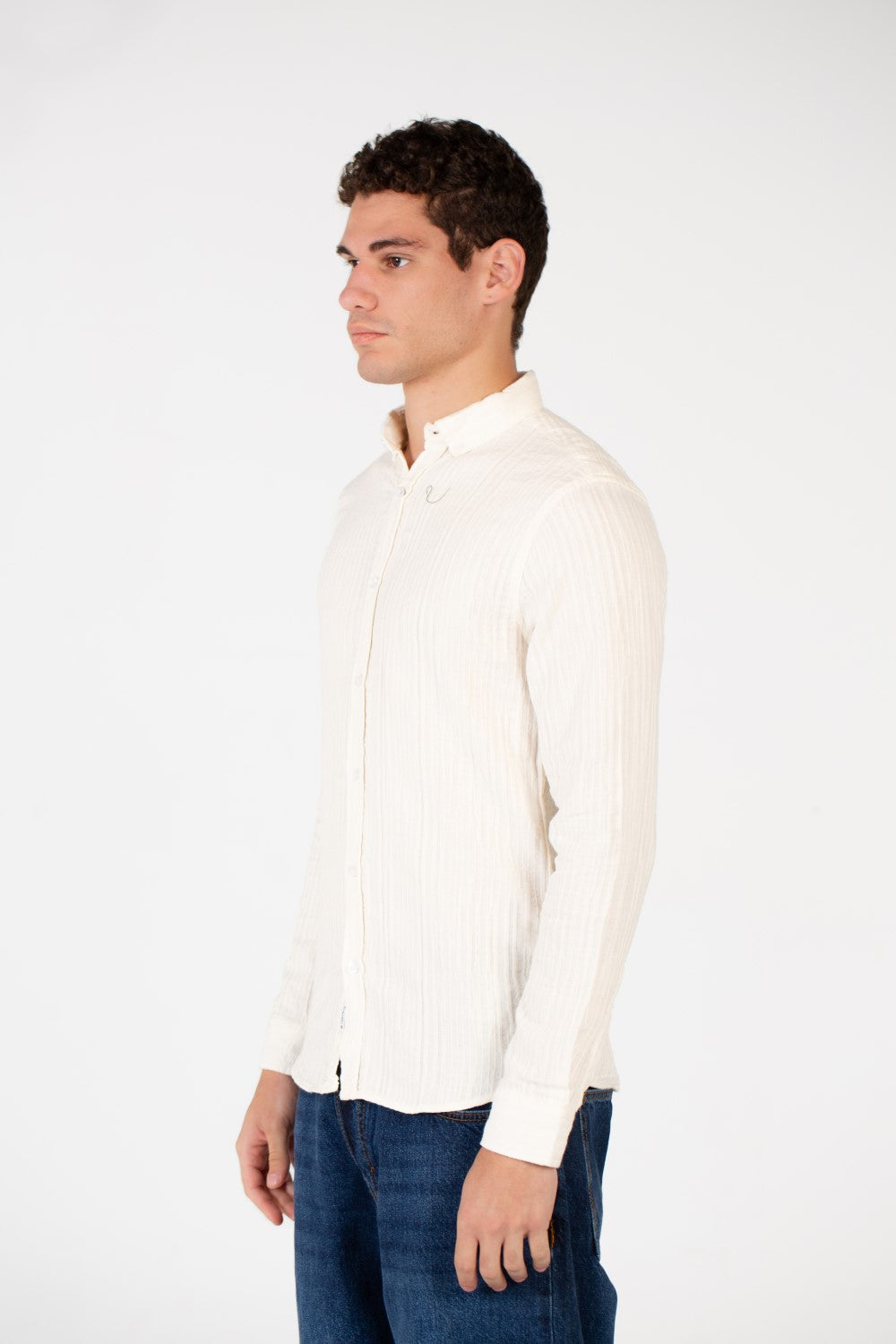 Men's Basic Slim Fit Collar Long Sleeve Shirt
