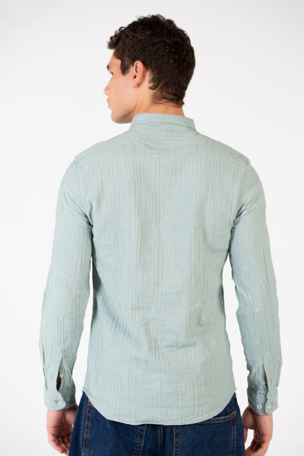 Men's Basic Slim Fit Collar Long Sleeve Shirt