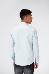 Men's Basic Plain Button Front Shirt In Poplin Material