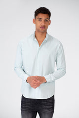 Men's Basic Plain Button Front Shirt In Poplin Material