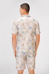 Men's Slim Fit Outfit With Letter Print In Summer High Quality