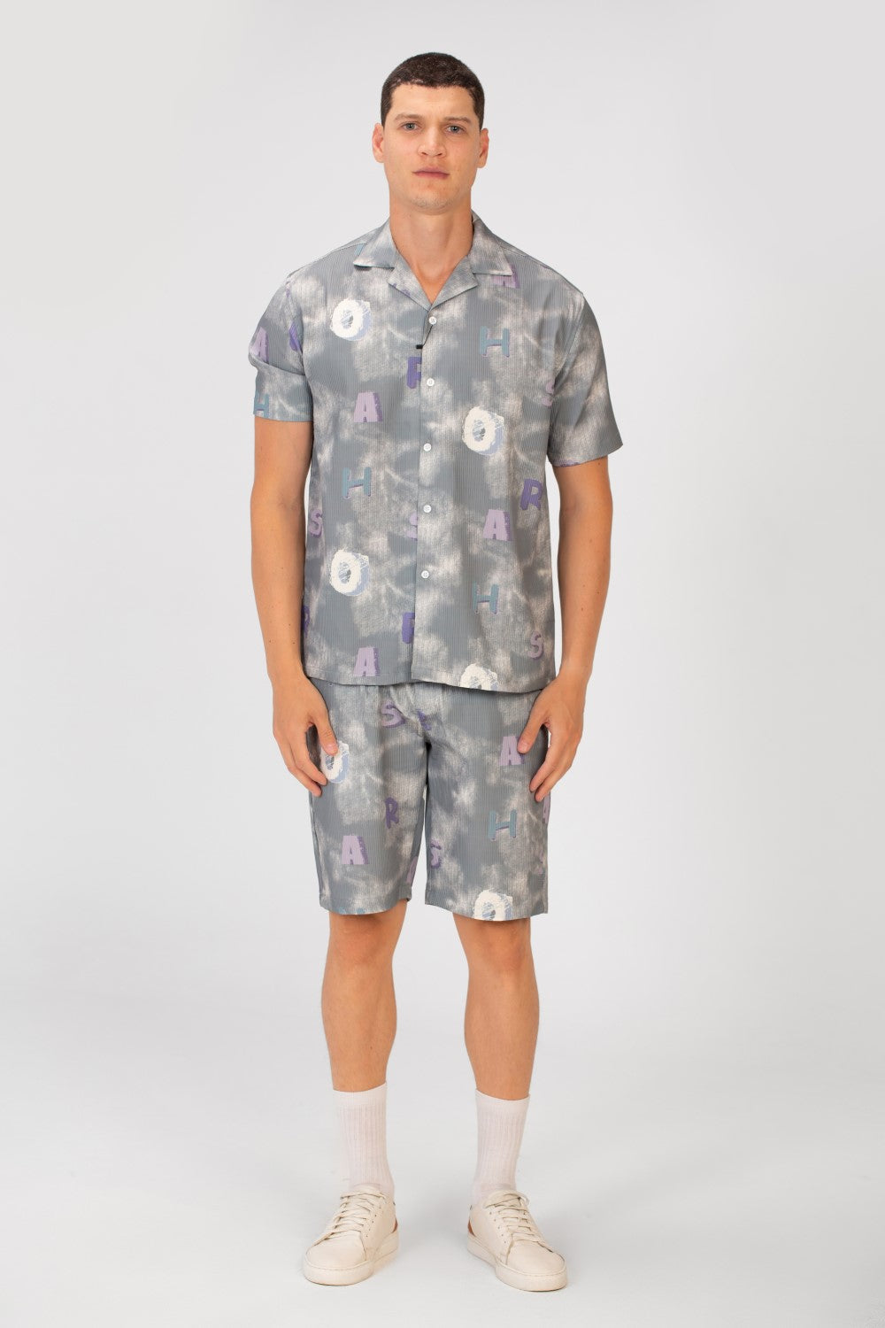 Men's Slim Fit Outfit With Letter Print In Summer High Quality