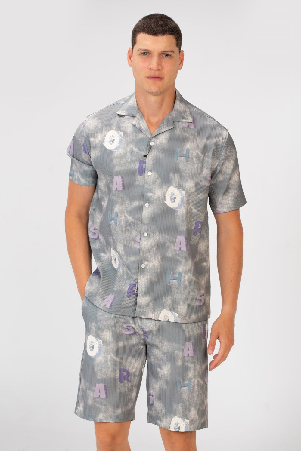 Men's Slim Fit Outfit With Letter Print In Summer High Quality