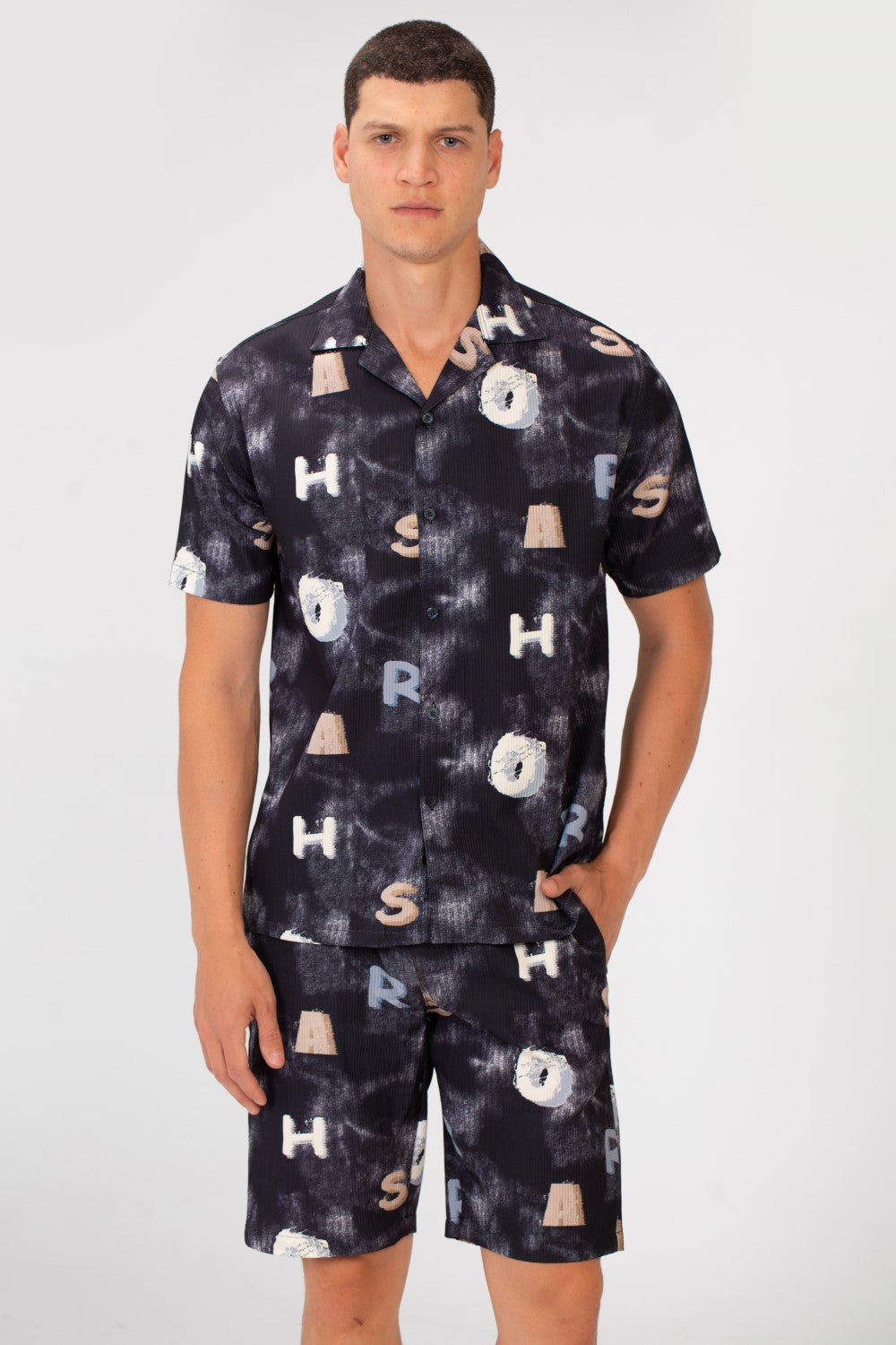 Men's Slim Fit Outfit With Letter Print In Summer High Quality