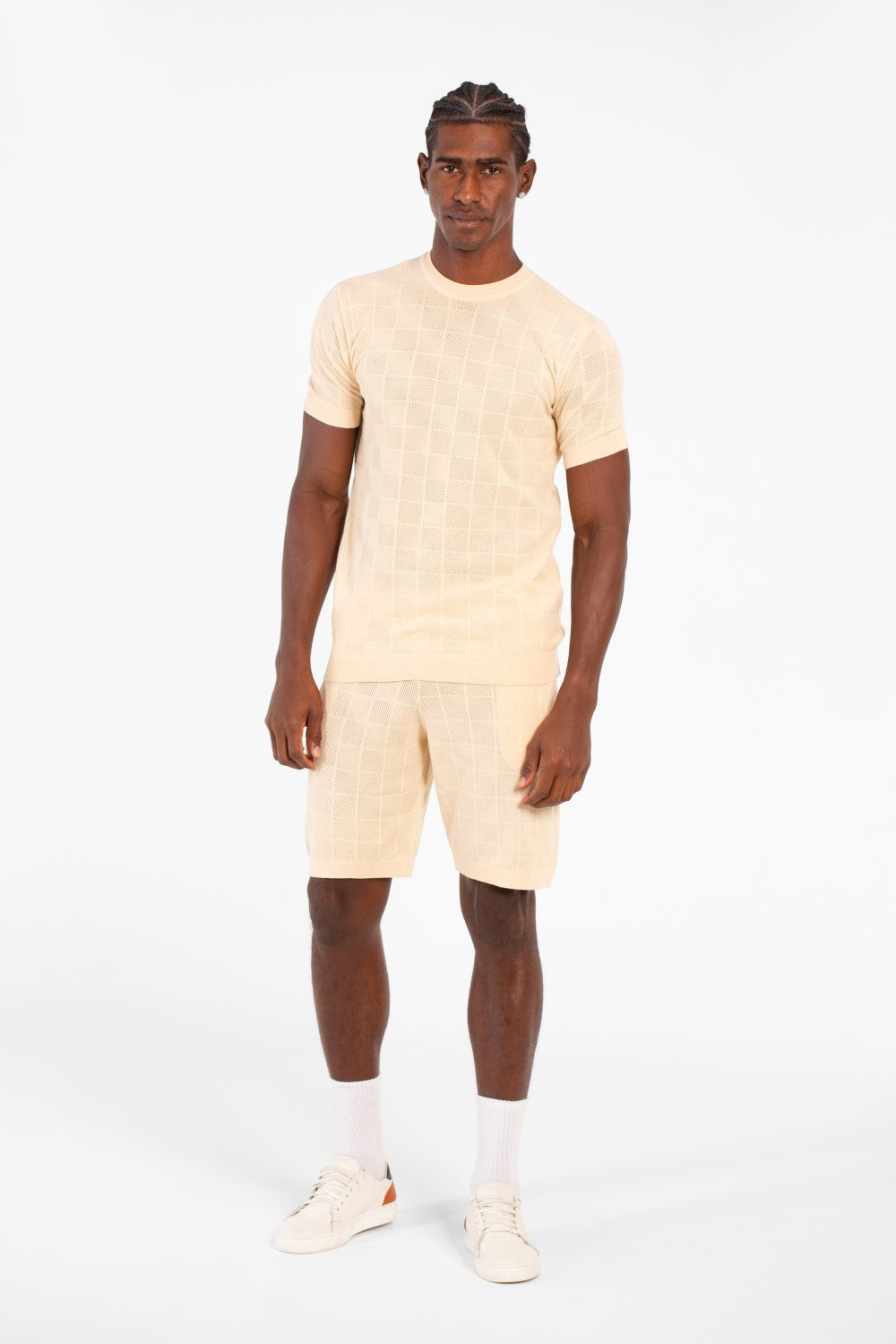 Men's Slim Fit Mesh 2 Piece Outfit Set