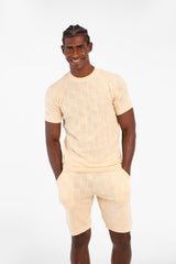 Men's Slim Fit Mesh 2 Piece Outfit Set