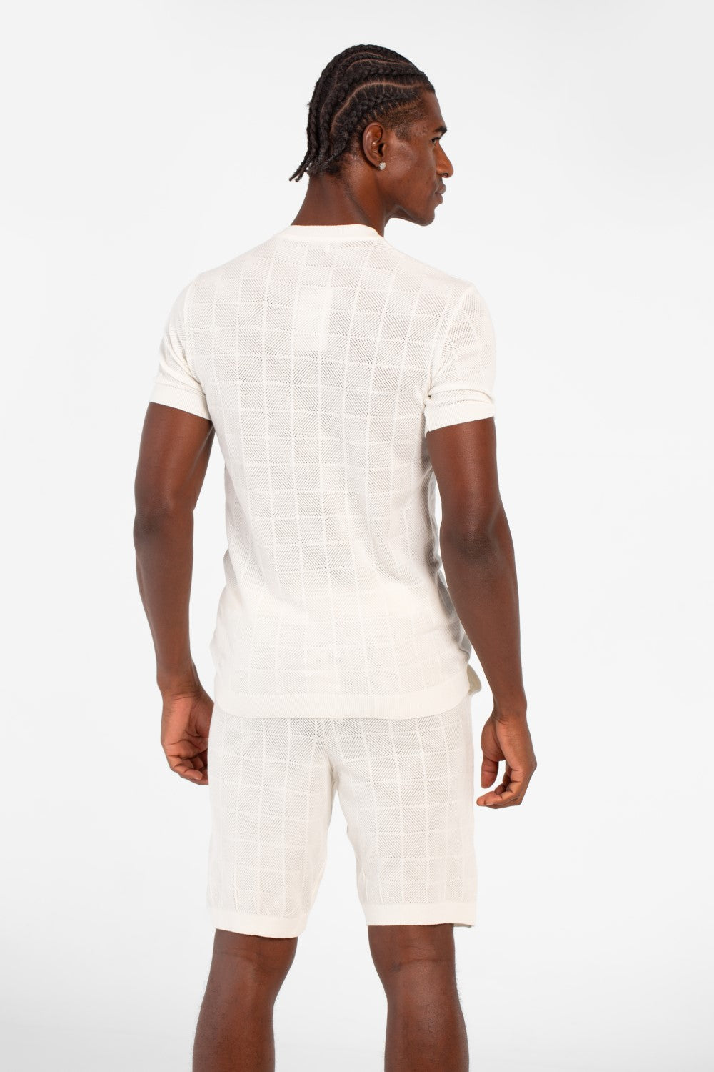 Men's Slim Fit Mesh 2 Piece Outfit Set