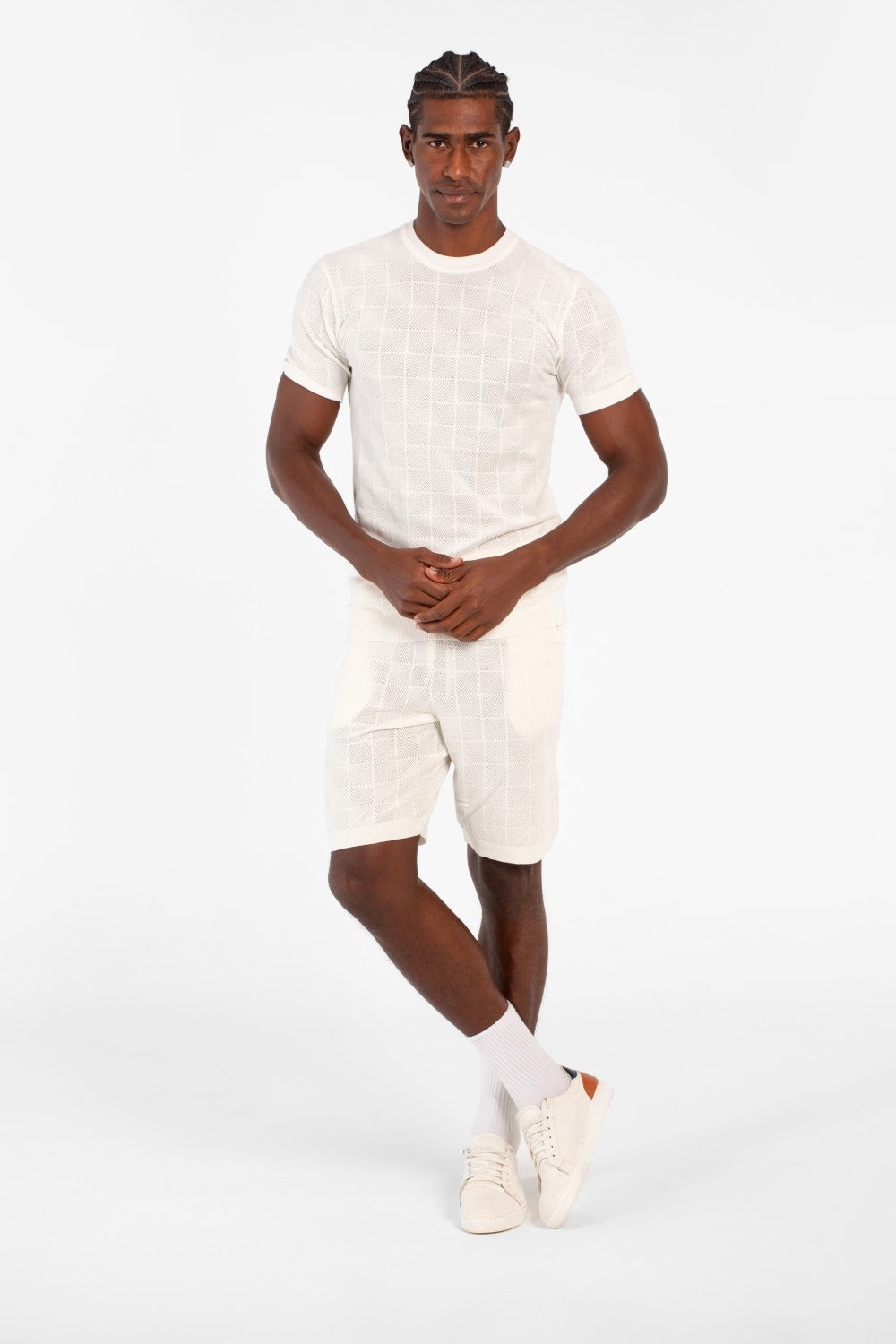 Men's Slim Fit Mesh 2 Piece Outfit Set