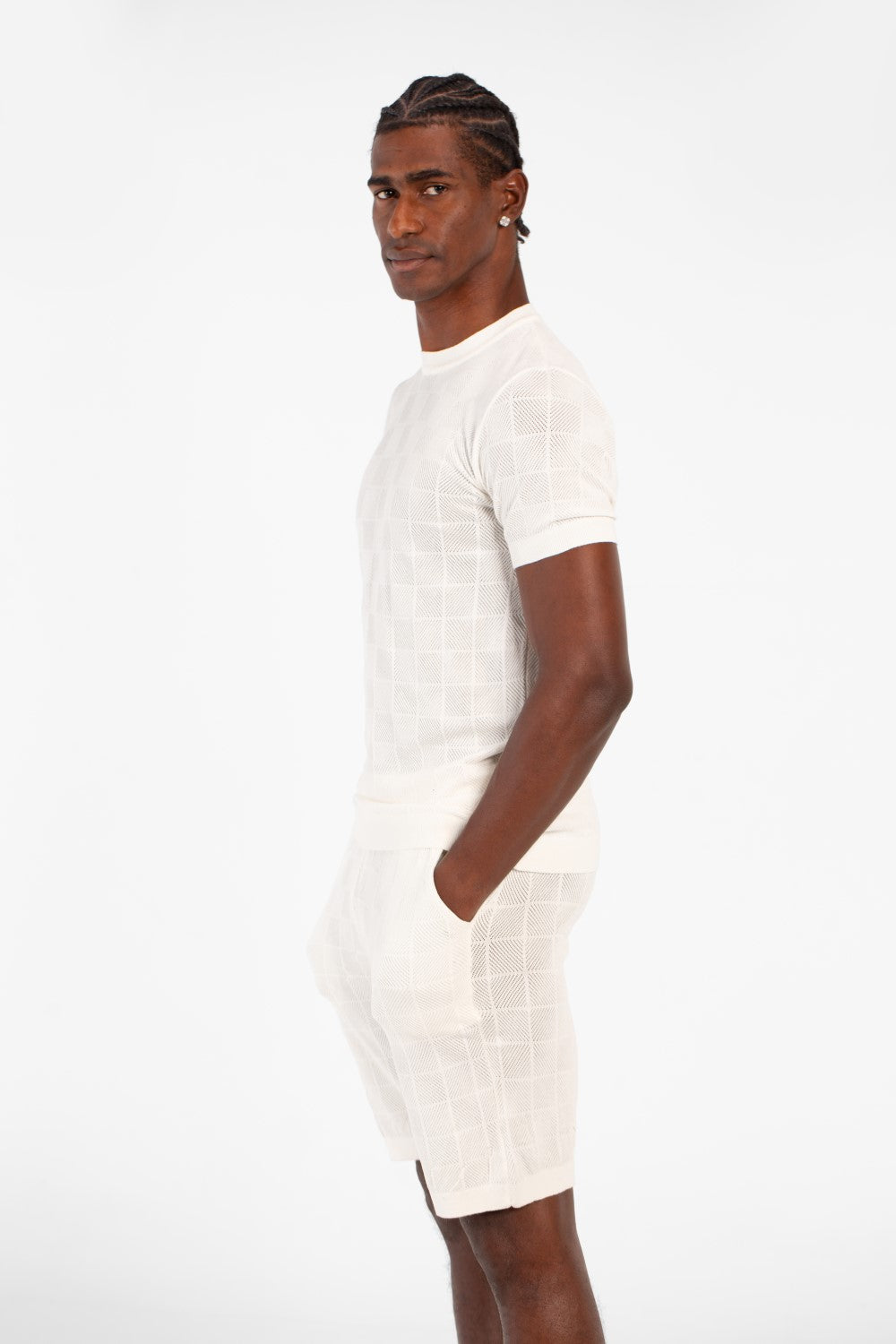 Men's Slim Fit Mesh 2 Piece Outfit Set