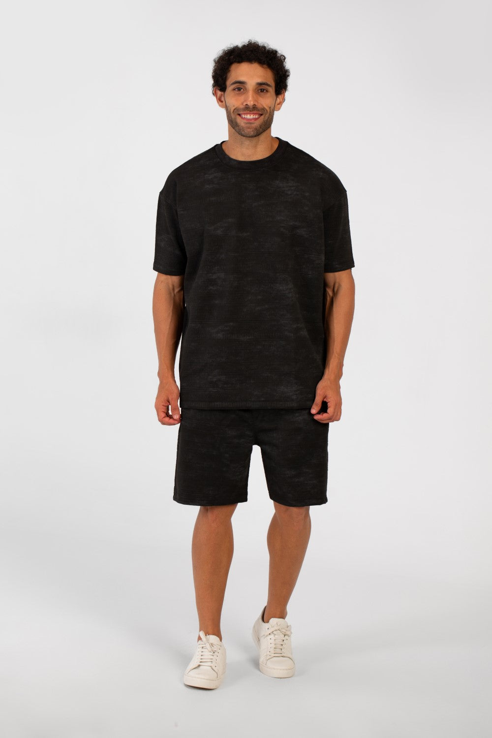 Men's Summer Outfit Set Regular Fit Tie Dye Half Sleeve T-Shirt And Short