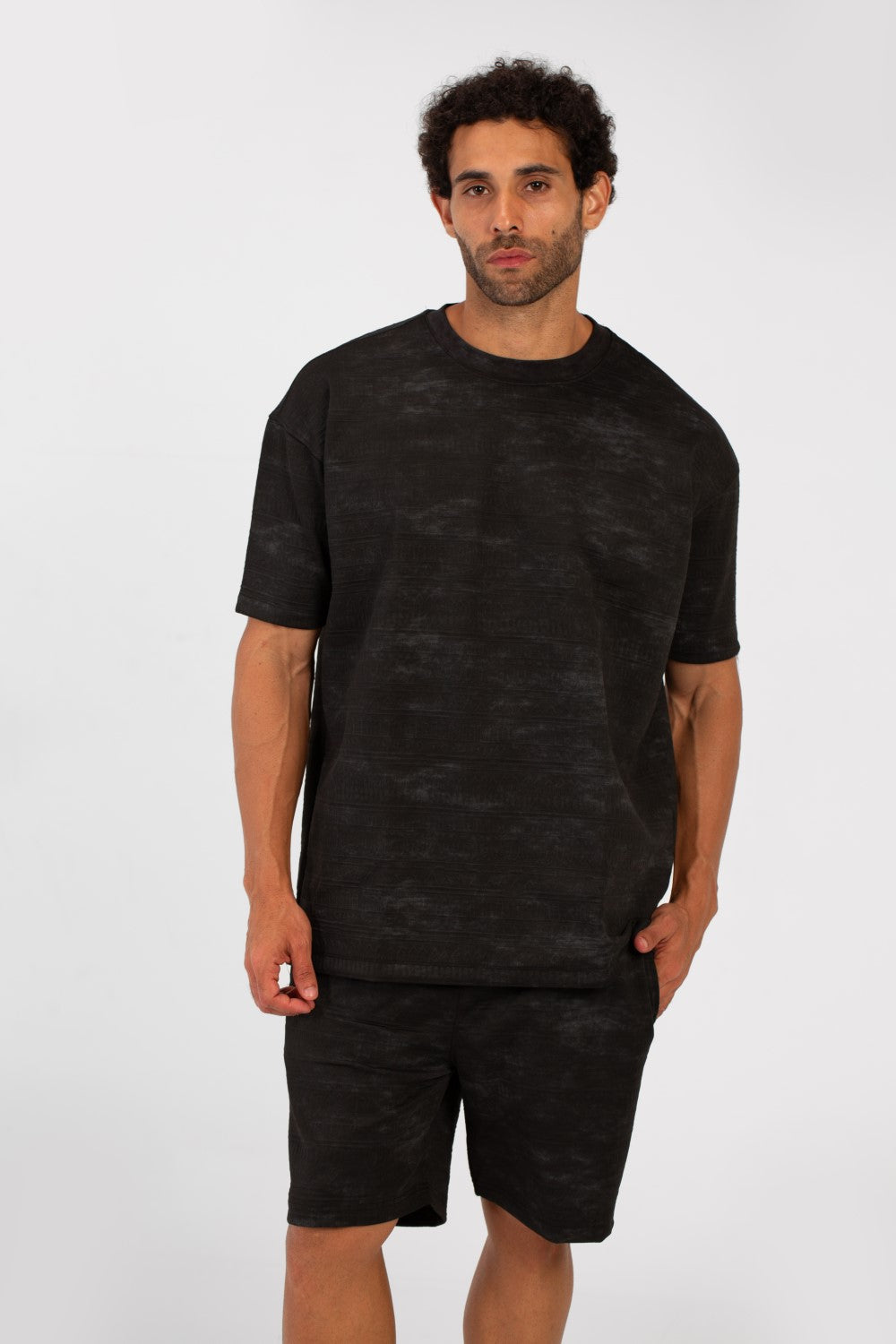Men's Summer Outfit Set Regular Fit Tie Dye Half Sleeve T-Shirt And Short