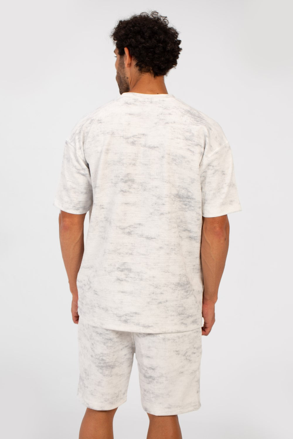 Men's Summer Outfit Set Regular Fit Tie Dye Half Sleeve T-Shirt And Short