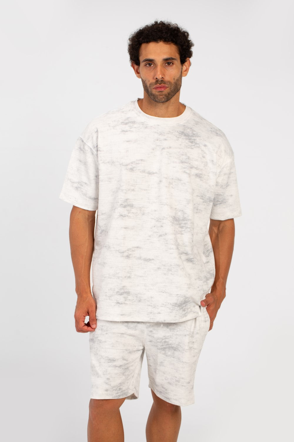 Men's Summer Outfit Set Regular Fit Tie Dye Half Sleeve T-Shirt And Short