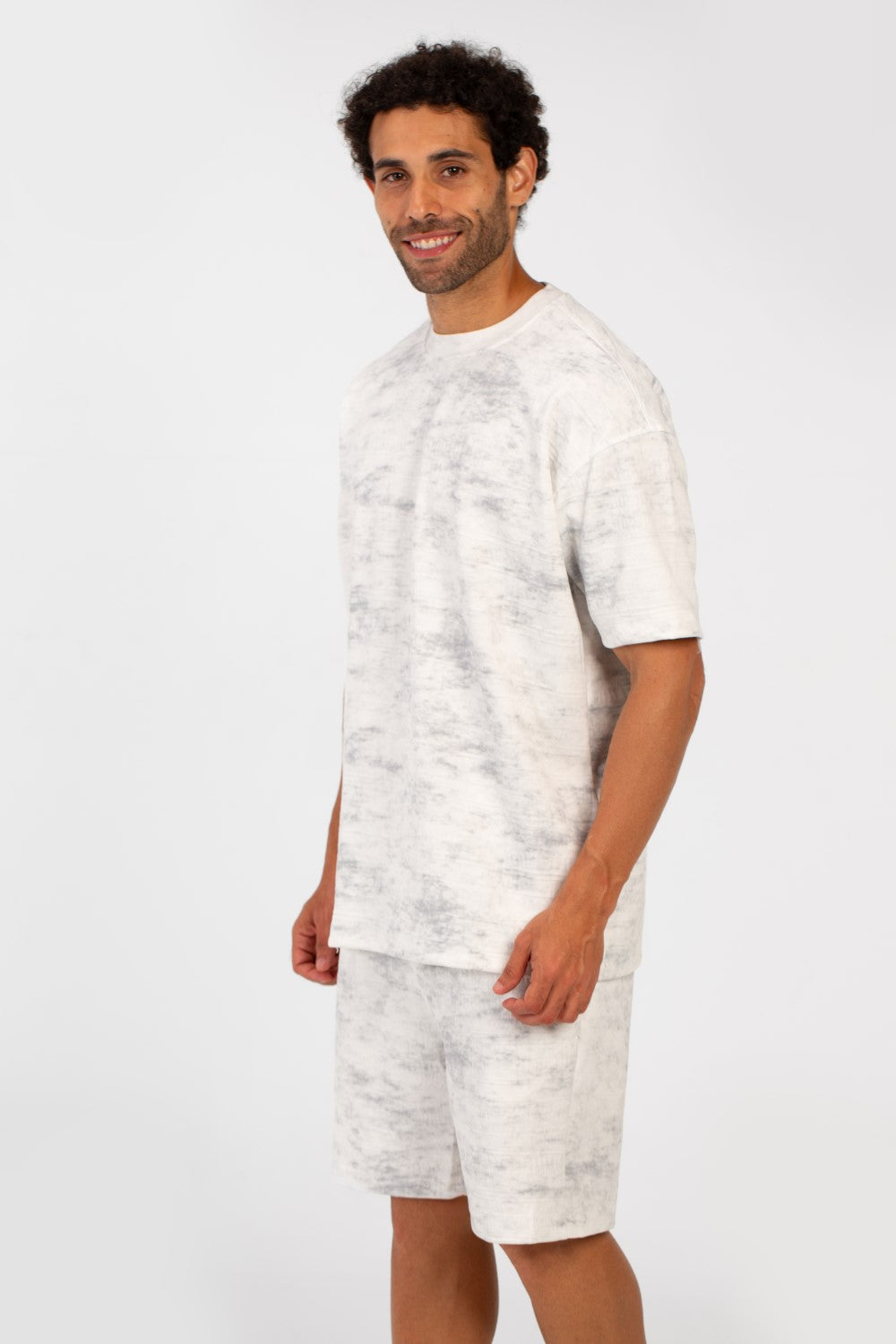 Men's Summer Outfit Set Regular Fit Tie Dye Half Sleeve T-Shirt And Short
