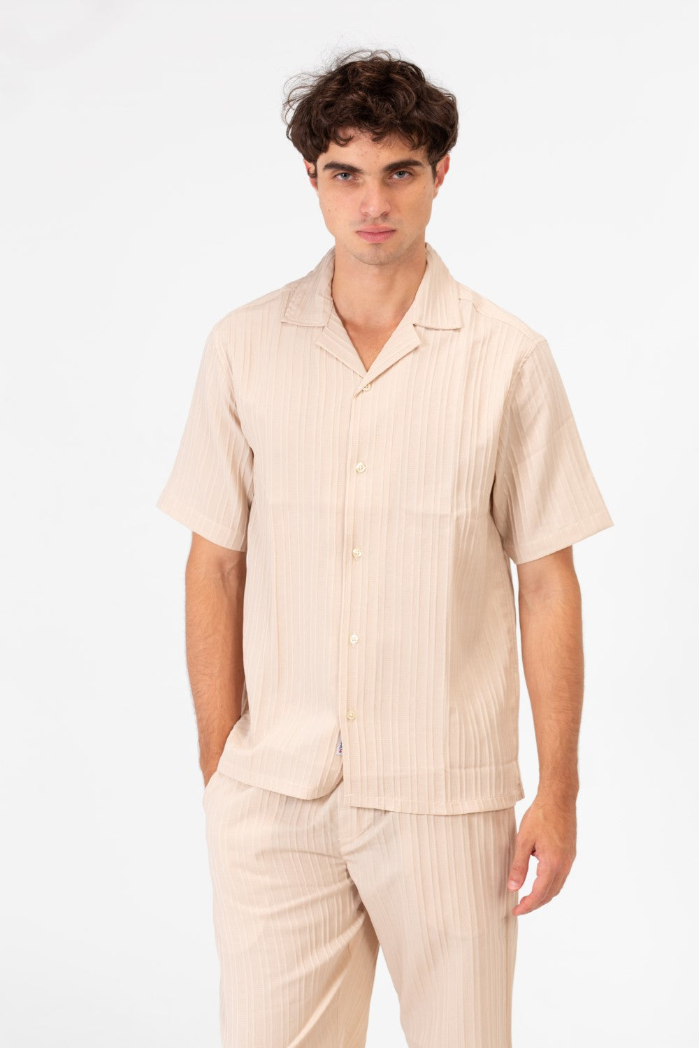 طقم رجالي من الكتان سليم فيت قابل للتنفس